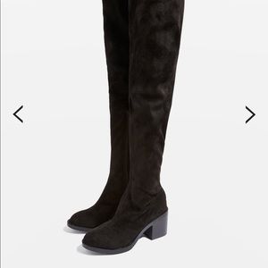 Topshop Casper over the knee high leg boots 10